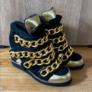 Ibiza Last Jeffrey Campbell Chain Wedge High Top